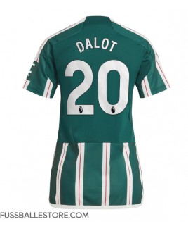 Günstige Manchester United Diogo Dalot #20 Auswärtstrikot Damen 2023-24 Kurzarm